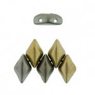 Matubo GemDuo Beads 8x5mm Matte - Metallic leather